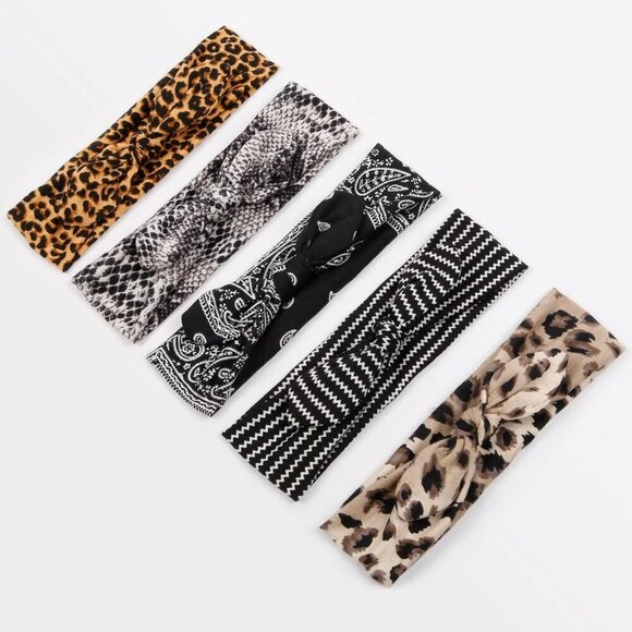 12 Pack Female Polyester Bow Headbands Hair Wraps Turban Sport Accessories